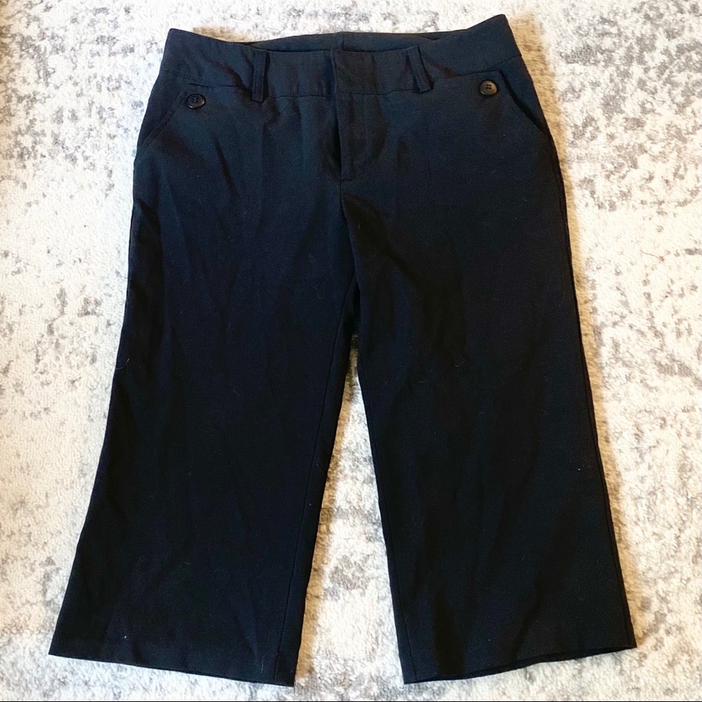 Black Stretch Cropped Pants